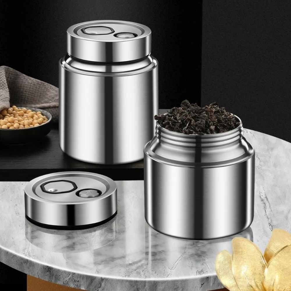 800/1000/1500/2000ML Stainless Steel Tea Jar Moisture-Proof Food Grade Fresh-Keeping Jar Sealed Design Jar Container
800/1000/1500/2000ML Stainless Steel Tea Jar Moisture-Proof Food Grade Fresh-Keeping Jar Sealed Design Jar Container