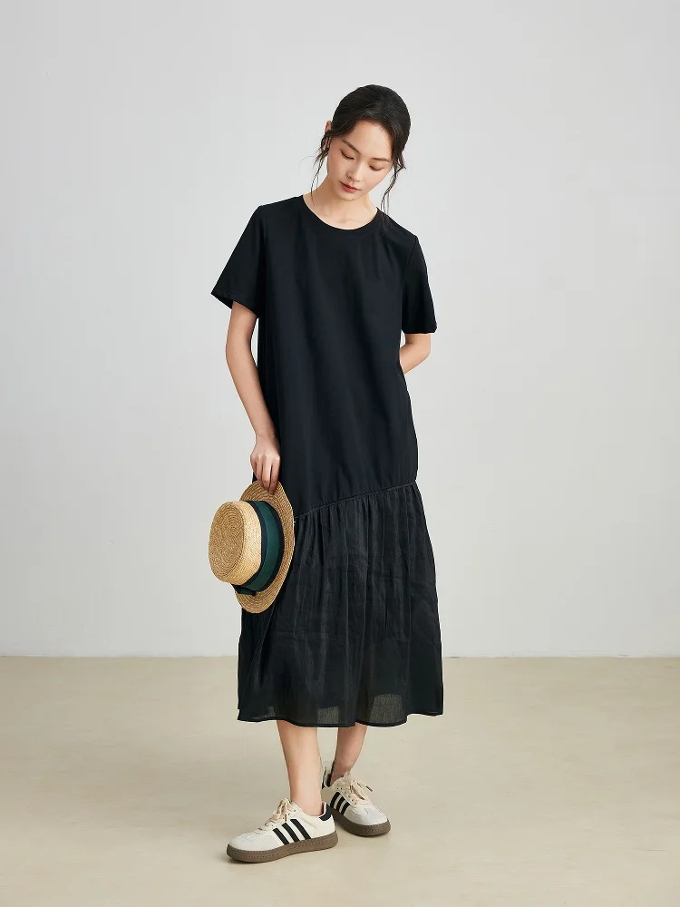 Elegant Asymmetrical Loose Women's Dress Summer New Style High-End Design Sense Patchwork Midi Skirt Knitted Cotton Polyester
Elegant Asymmetrical Loose Women's Dress Summer New Style High-End Design Sense Patchwork Midi Skirt Knitted Cotton Polyester
