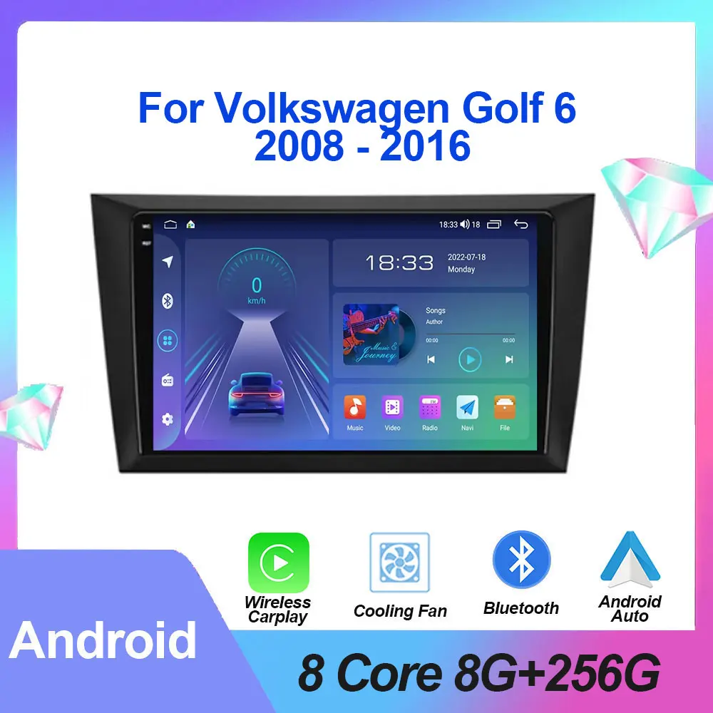 Автомобильный мультимедийный радиоплеер для Volkswagen Golf 6 2008-2016, GPS-Навигационный экран, Android, автомобильный 4G LET Carplay, без 2din DVD
Автомобильный мультимедийный радиоплеер для Volkswagen Golf 6 2008-2016, GPS-Навигационный экран, Android, автомобильный 4G LET Carplay, без 2din DVD