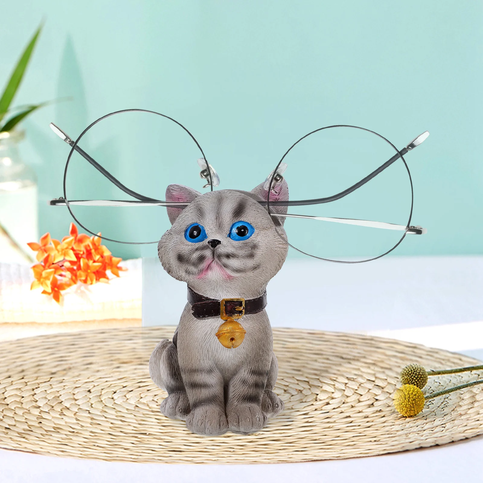 Gray Cat Glasses Holder Stand Resin Cartoon Eyeglass Frame Case Kids Lined Nightstand Decor Ornaments Home Office Model
Gray Cat Glasses Holder Stand Resin Cartoon Eyeglass Frame Case Kids Lined Nightstand Decor Ornaments Home Office Model