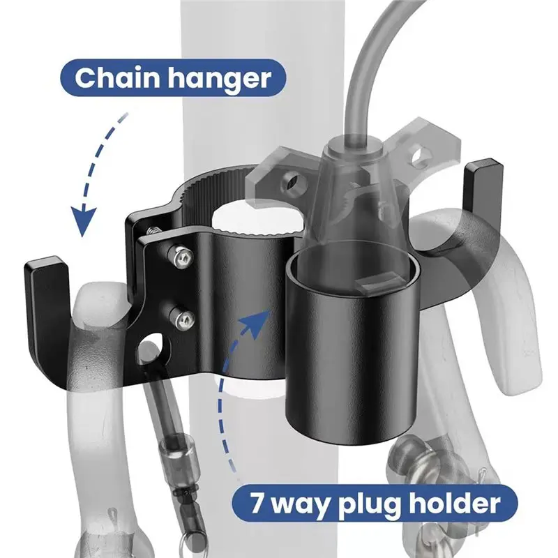 Inverted Plug Design Trailer Chain Organizer For 7 Way Wiring Harness And Secure Management For Rvs, Campers Trailers
Inverted Plug Design Trailer Chain Organizer For 7 Way Wiring Harness And Secure Management For Rvs, Campers Trailers