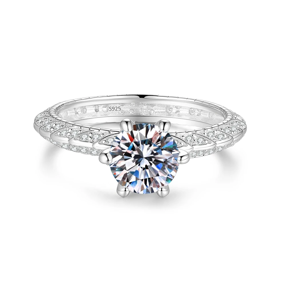 D Color VVS1 Moissanite Ring S925 Sterling Silver Wedding Rings for Woman Mother's Day Birthday Party Jewelry Gift
D Color VVS1 Moissanite Ring S925 Sterling Silver Wedding Rings for Woman Mother's Day Birthday Party Jewelry Gift