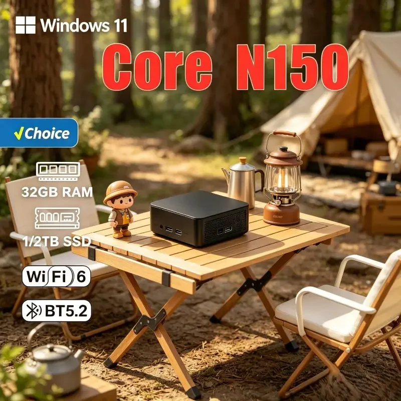 Mini PC Core N150, 16GB SSD ,Win11, WiFi6 Supported, 4K, Reliable Build and Steady Power Serve Well for Home and Routine Work
Mini PC Core N150, 16GB SSD ,Win11, WiFi6 Supported, 4K, Reliable Build and Steady Power Serve Well for Home and Routine Work
