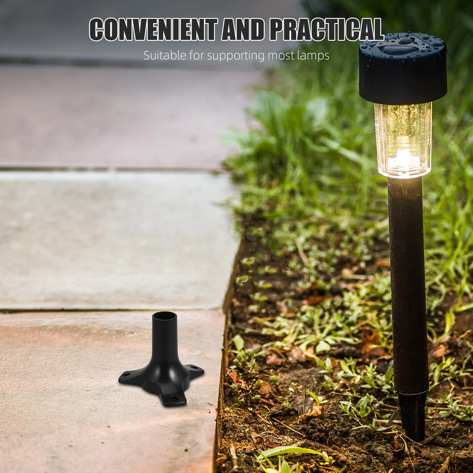 6pcs Light Base Black Garden Lawn Outdoor Lamp Post Holder ABS Durable Weather Resistant Easy Install
6pcs Light Base Black Garden Lawn Outdoor Lamp Post Holder ABS Durable Weather Resistant Easy Install