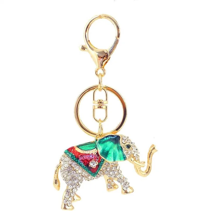 Cute Colorful Thai Elephant Rhinestone Car Keychain with Gift Box
Cute Colorful Thai Elephant Rhinestone Car Keychain with Gift Box