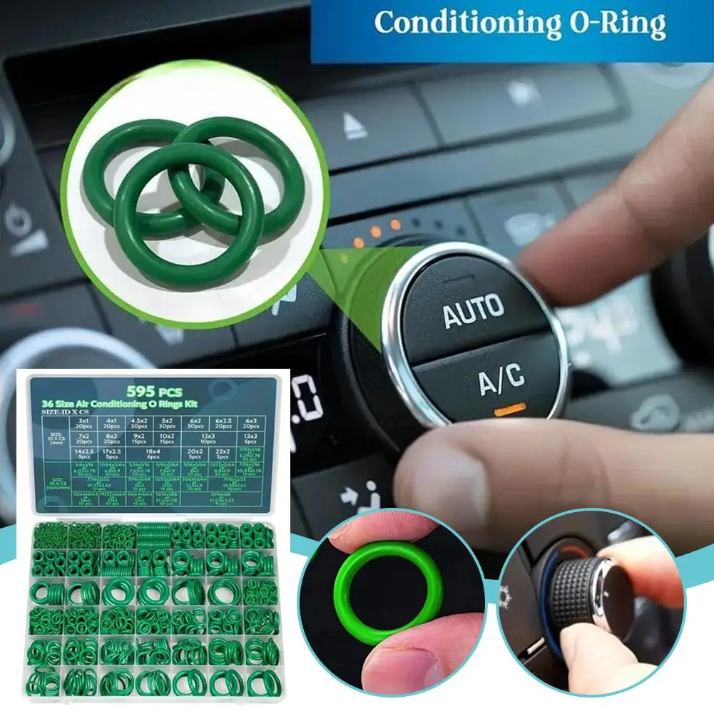 New Heavy Duty NBR O Ring Kit 595Pcs 42 Sizes High Temperature Waterproof Oil Resistant for Car AC Compressor Seal Set Seals
New Heavy Duty NBR O Ring Kit 595Pcs 42 Sizes High Temperature Waterproof Oil Resistant for Car AC Compressor Seal Set Seals