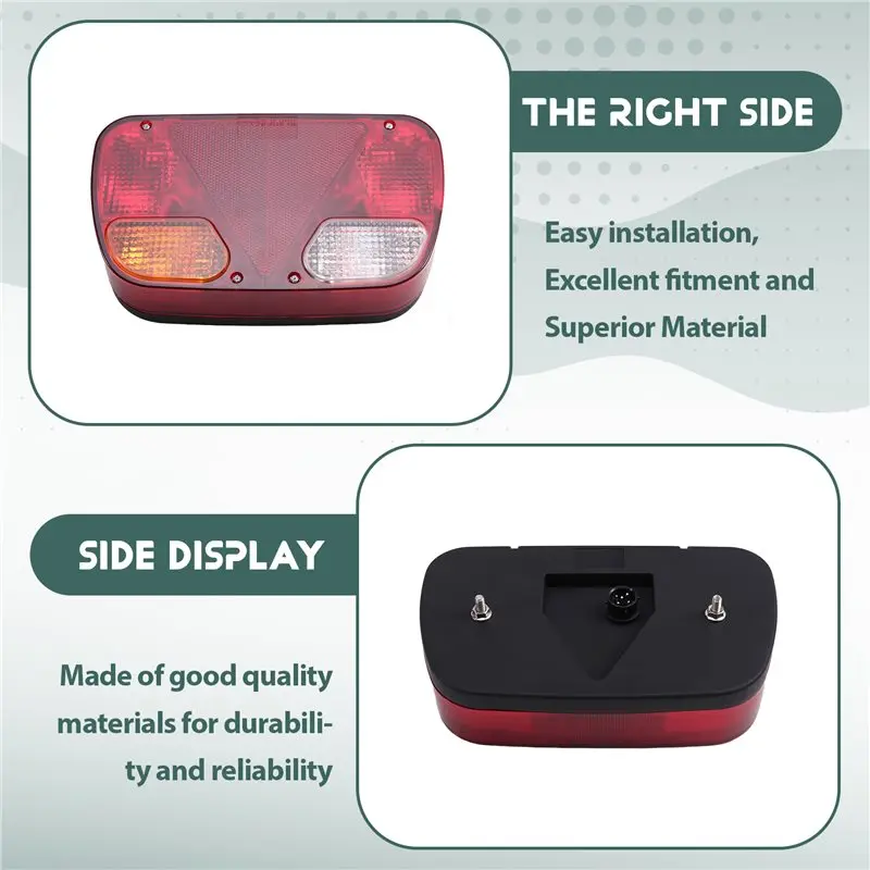 12V Trailer Tail Light Rear Stop Brake Fog Light Signal Lamp 5-Core Cable Wiring Harness For Car Truck For Caravan Lorry Van
12V Trailer Tail Light Rear Stop Brake Fog Light Signal Lamp 5-Core Cable Wiring Harness For Car Truck For Caravan Lorry Van