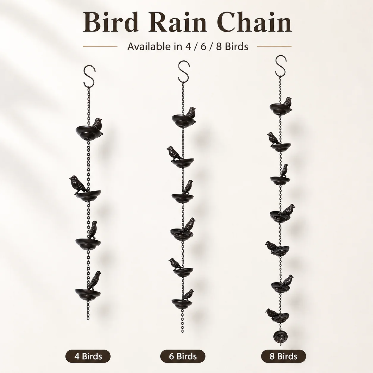 Birds Outdoor Rain Chain Outdoor Decoration Hanging Chain Birds Iron Decoration Garden Outdoor Courtyard Decoration Drainage
Birds Outdoor Rain Chain Outdoor Decoration Hanging Chain Birds Iron Decoration Garden Outdoor Courtyard Decoration Drainage