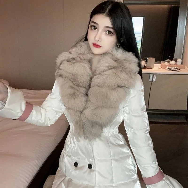 White Duck Down 90% Coat Women 2022 Winter New High-end Temperament Fashion Down Jacket Women Long Thick Fox Fur Collar Parkas
White Duck Down 90% Coat Women 2022 Winter New High-end Temperament Fashion Down Jacket Women Long Thick Fox Fur Collar Parkas