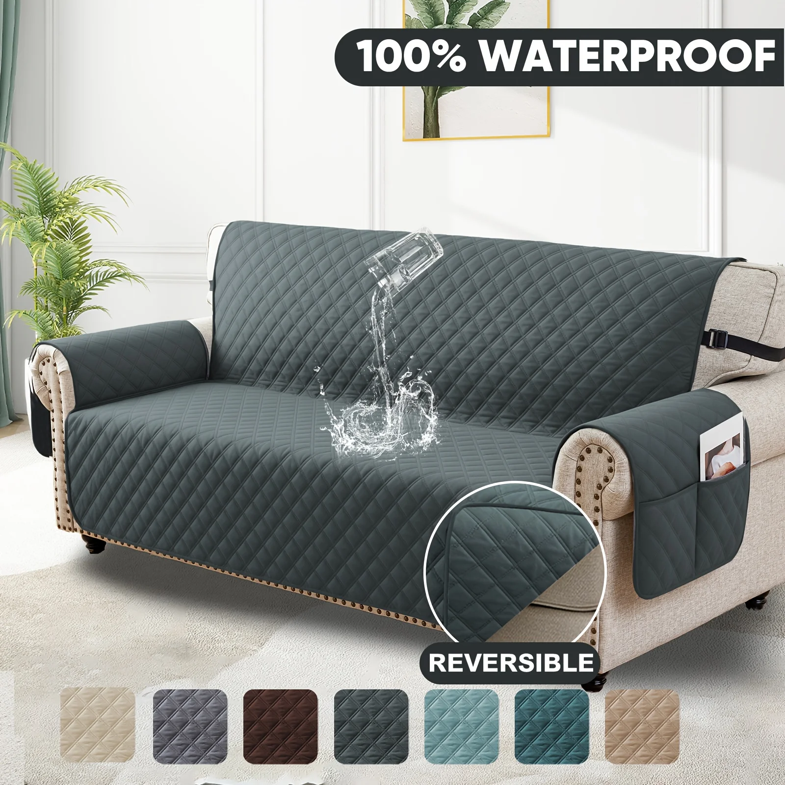 Universal Fit Sofa Slipcover Protector - High Quality, Washable, Recliner & Loveseat Compatible, Elastic Strap, Pet-Friendly,, E
Universal Fit Sofa Slipcover Protector - High Quality, Washable, Recliner & Loveseat Compatible, Elastic Strap, Pet-Friendly,, E
