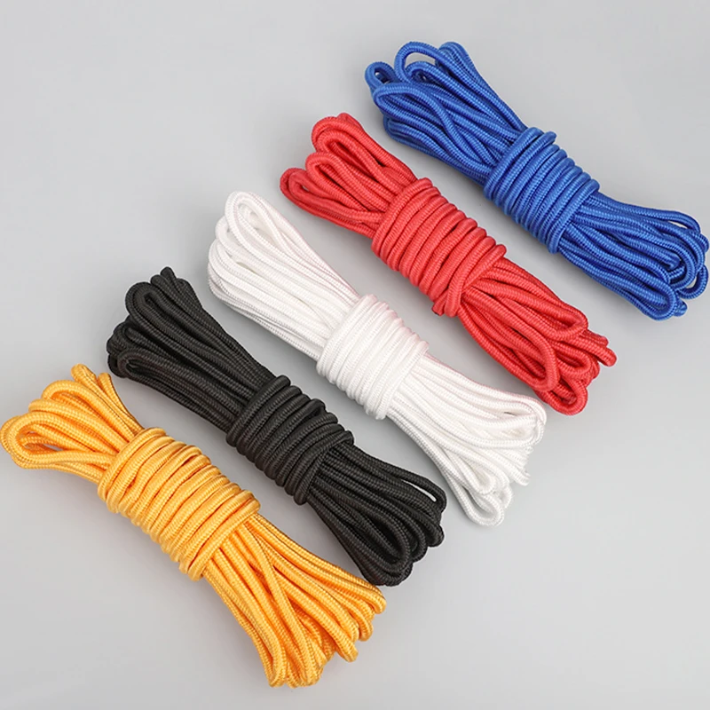 Нейлоновая веревка толщиной 10 м 4/6/8 мм, противоскользящая, износостойкая, прочная плетеная веревка для самостоятельной уличной веревки для одежды, ремесла
Нейлоновая веревка толщиной 10 м 4/6/8 мм, противоскользящая, износостойкая, прочная плетеная веревка для самостоятельной уличной веревки для одежды, ремесла