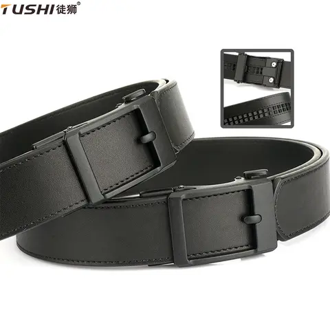 TUSHI Genuine Leather Tactical Belt Luxury Automatic Buckle Belt for Men Belt Designer Belts Men High Quality IPSC Girdle Male