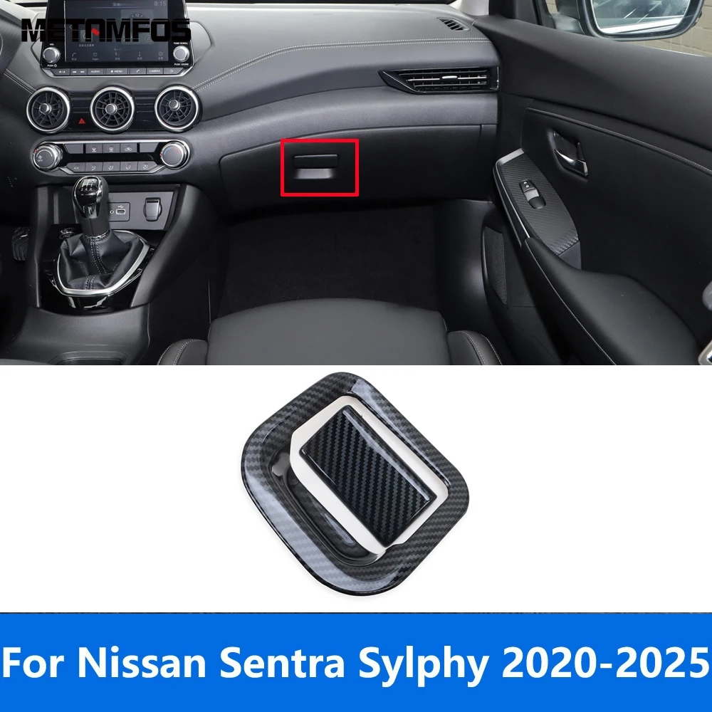 For Nissan Sentra Sylphy 2020-2024 2025 Carbon Fiber Glove Storage Box Door Handle Cover Trim Sticker Accessories Car Styling 
For Nissan Sentra Sylphy 2020-2024 2025 Carbon Fiber Glove Storage Box Door Handle Cover Trim Sticker Accessories Car Styling