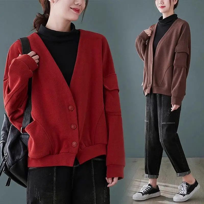 Large Size Jacket Women's Simple Commuting Temperament Solid Casual Cardigan Top V-Neck Long Sleeve Short Versatile Coat Z2904
Large Size Jacket Women's Simple Commuting Temperament Solid Casual Cardigan Top V-Neck Long Sleeve Short Versatile Coat Z2904
