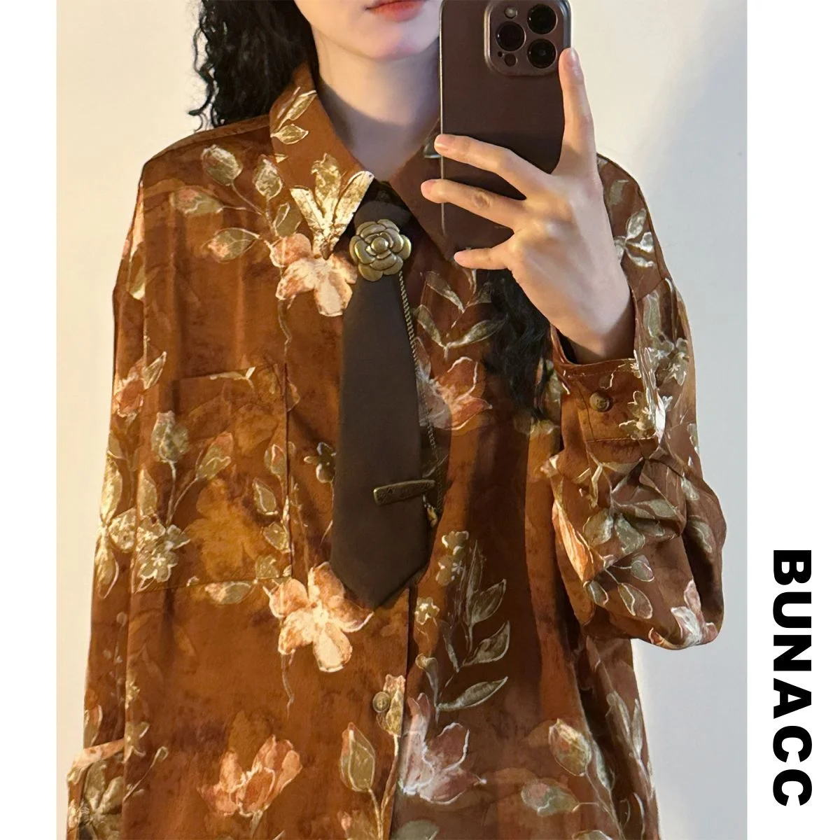 Retro Floral Print Long Sve irt Men Women Spring 2026 Loose Fit Regular Length Button Closure Casual Faion
Retro Floral Print Long Sve irt Men Women Spring 2026 Loose Fit Regular Length Button Closure Casual Faion