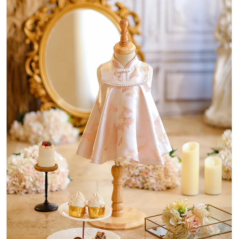 Sleevess summer Children's Retro Cheongsam Traditional Dresses Child Festival Birthday Holiday Daliy Little baby Girls' Dress
Sleevess summer Children's Retro Cheongsam Traditional Dresses Child Festival Birthday Holiday Daliy Little baby Girls' Dress