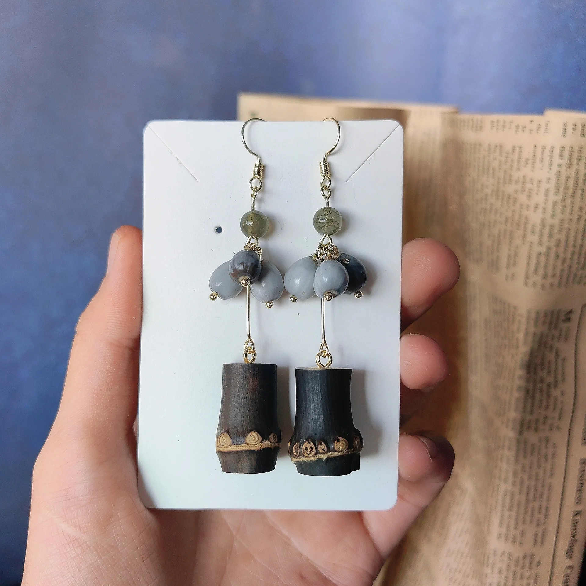 Original Bamboo Root & Rhizome Earrings - Purple Bamboo Knots, Grass Beads, Rattan, Agate Stone, Creative Earrings for Women-INS
Original Bamboo Root & Rhizome Earrings - Purple Bamboo Knots, Grass Beads, Rattan, Agate Stone, Creative Earrings for Women-INS