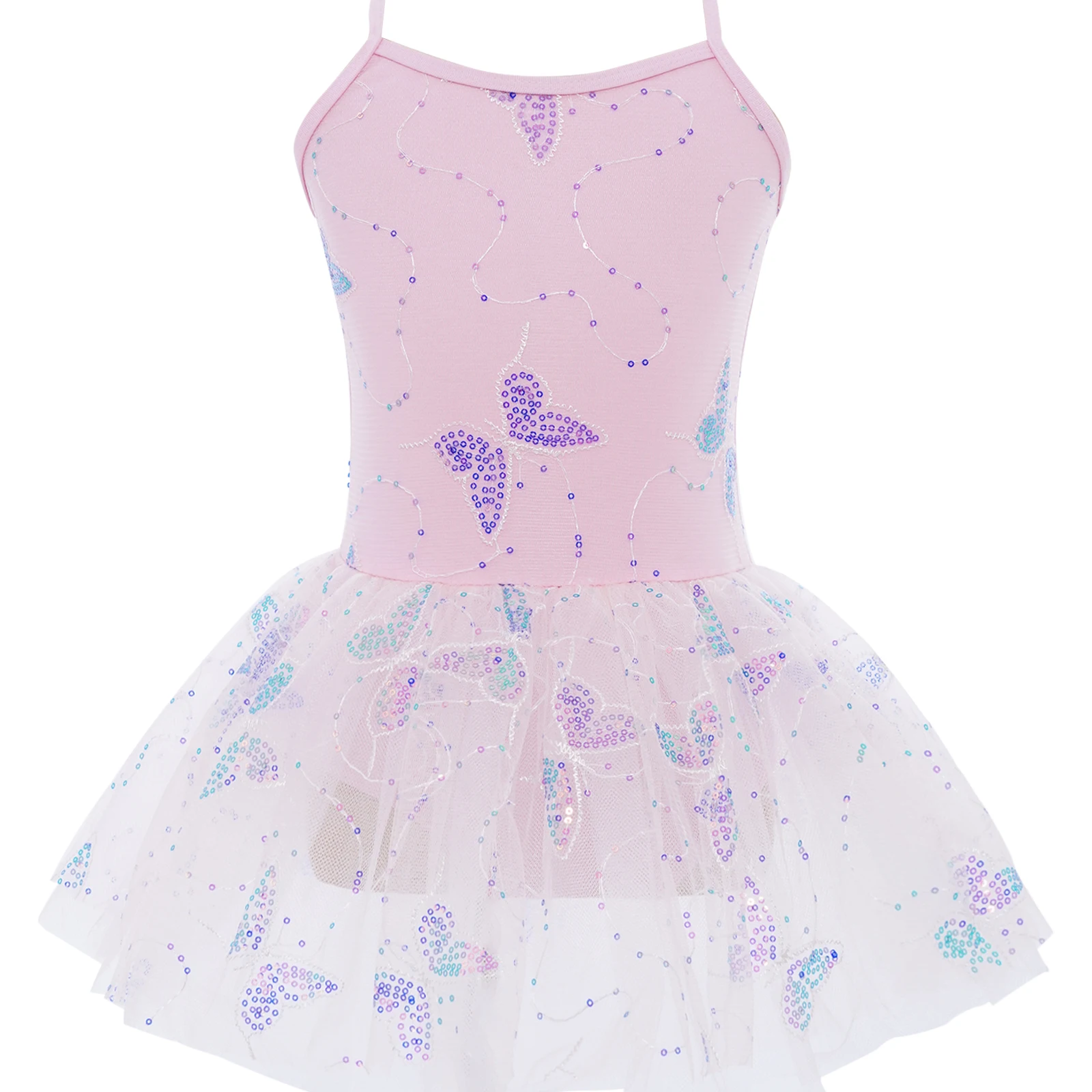 Kids Girls Ballet Dance Competition Costume Sleeveless Cross Back Sequins Butterfly Embroidery Tutu Dress with Built-in Briefs
Kids Girls Ballet Dance Competition Costume Sleeveless Cross Back Sequins Butterfly Embroidery Tutu Dress with Built-in Briefs