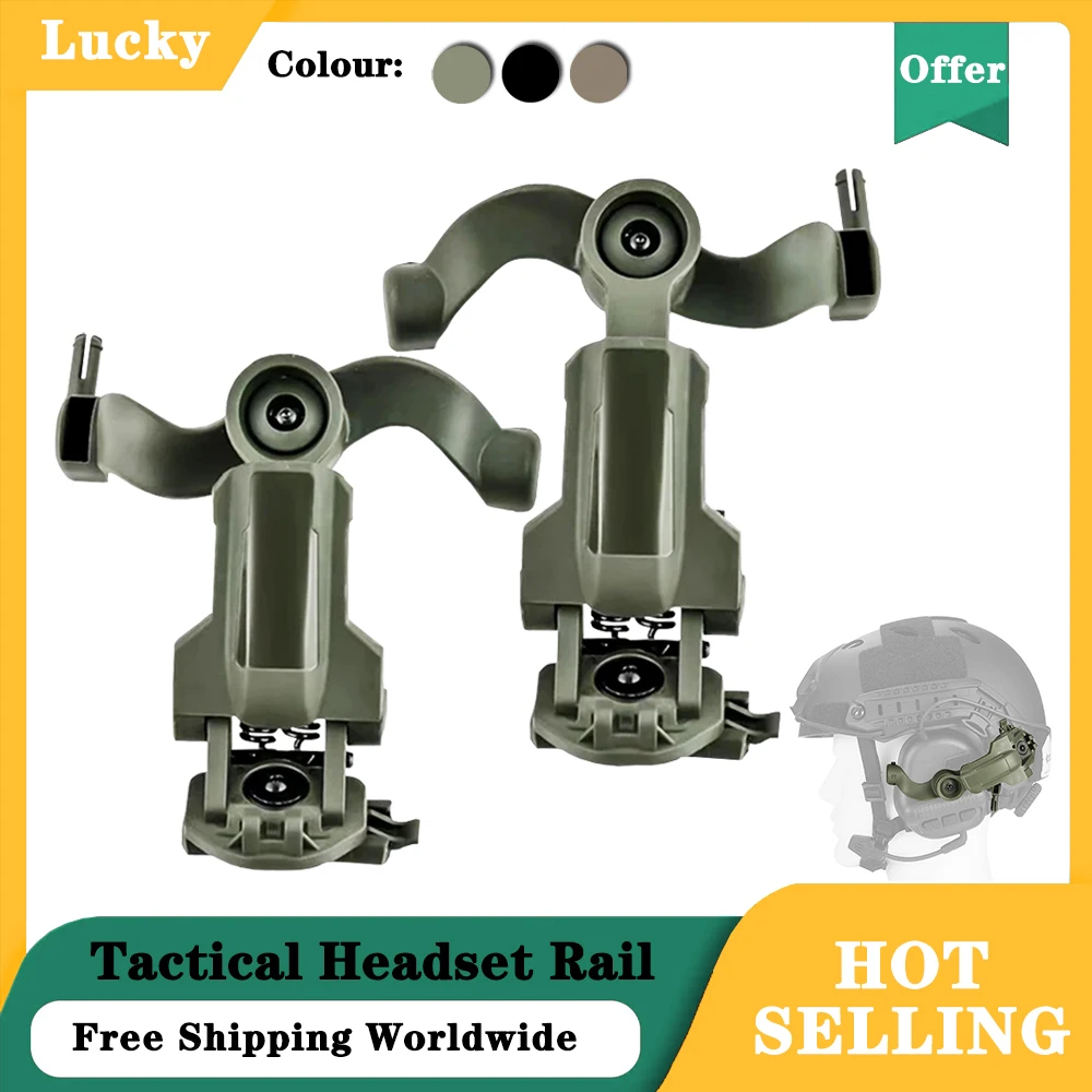 Tactical Earmuffs Helmet Mount,Multi-angle Rotation Bracket,Shooting Headset Accessories Fit Wendy M-Lok,OPS-Core Rapid ARC Rail
Tactical Earmuffs Helmet Mount,Multi-angle Rotation Bracket,Shooting Headset Accessories Fit Wendy M-Lok,OPS-Core Rapid ARC Rail