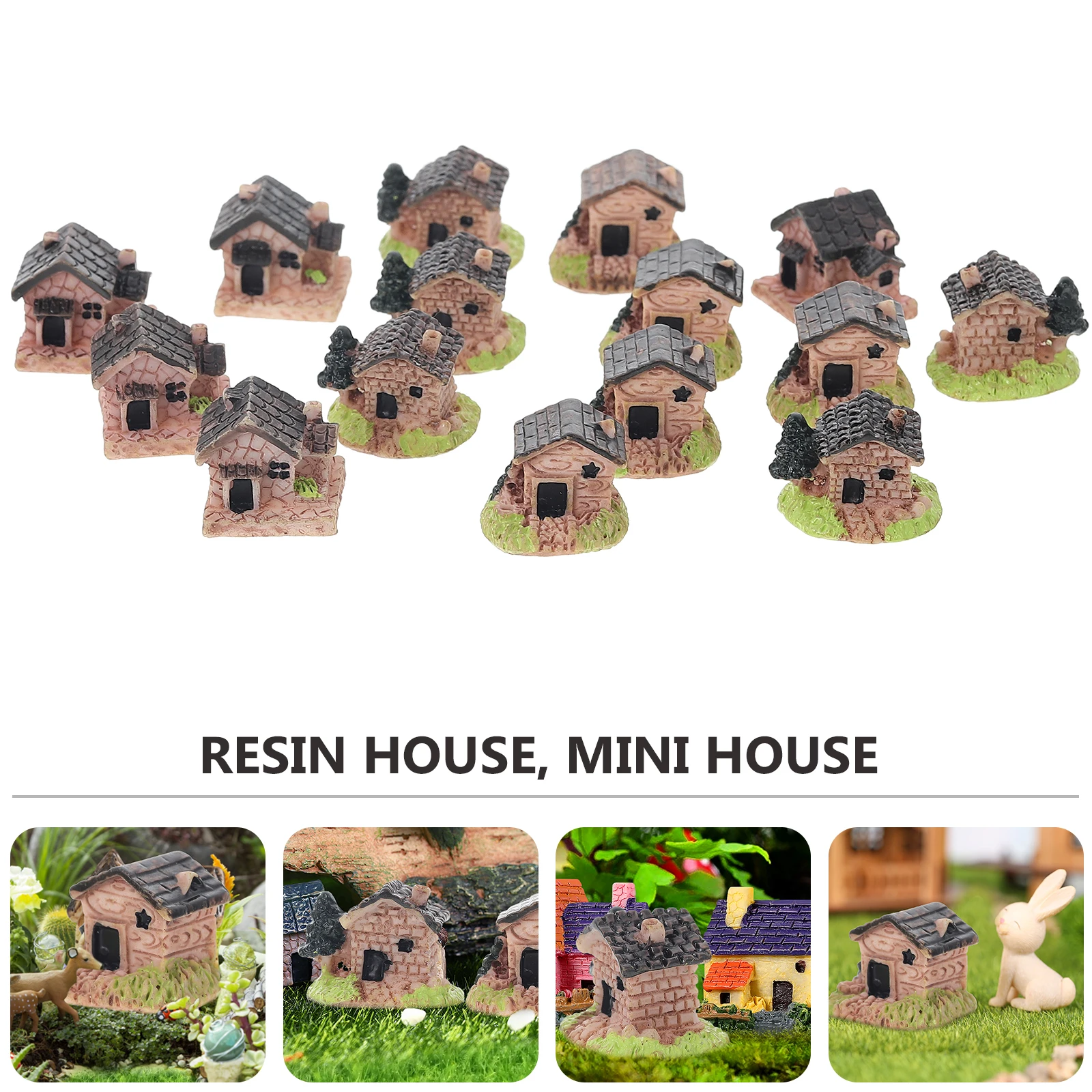 15 Pcs Resin Small House Decorations Durable Mini Landscape Kit for Balcony Yard Garden Christmas Outdoor Statue Xmas 
15 Pcs Resin Small House Decorations Durable Mini Landscape Kit for Balcony Yard Garden Christmas Outdoor Statue Xmas