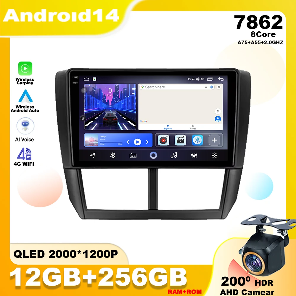 Android 14 For Subaru Forester 3 SH 2007 - 2013 Car Radio Multimedia Player Stereo Navigation GPS 4G Wireless Carplay WIFI QLED
Android 14 For Subaru Forester 3 SH 2007 - 2013 Car Radio Multimedia Player Stereo Navigation GPS 4G Wireless Carplay WIFI QLED