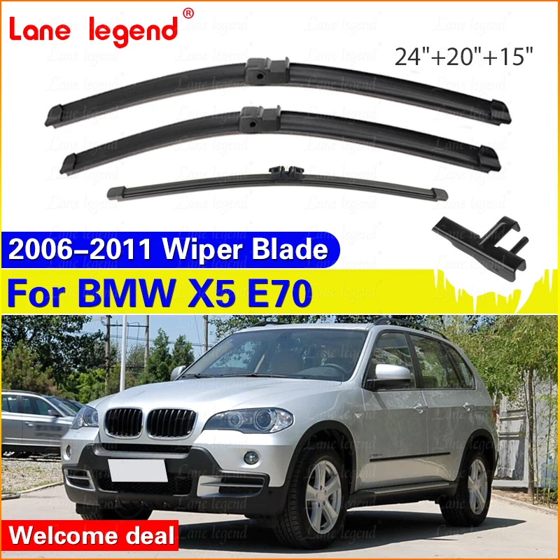 Car Front Rear Wiper Blades Set For BMW X5 E70 2006 2007 2008 2009 2010 2011 Windshield Windscreen 24"+20"+15" Car Accessories
Car Front Rear Wiper Blades Set For BMW X5 E70 2006 2007 2008 2009 2010 2011 Windshield Windscreen 24"+20"+15" Car Accessories