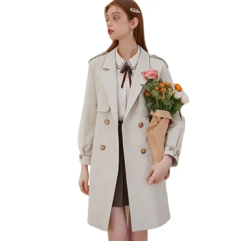 New Windbreaker Coat Women's Autumn 2023 Autumn Long sleeved Mid Length Trench Coat Ladies Fashion Overcoat
New Windbreaker Coat Women's Autumn 2023 Autumn Long sleeved Mid Length Trench Coat Ladies Fashion Overcoat