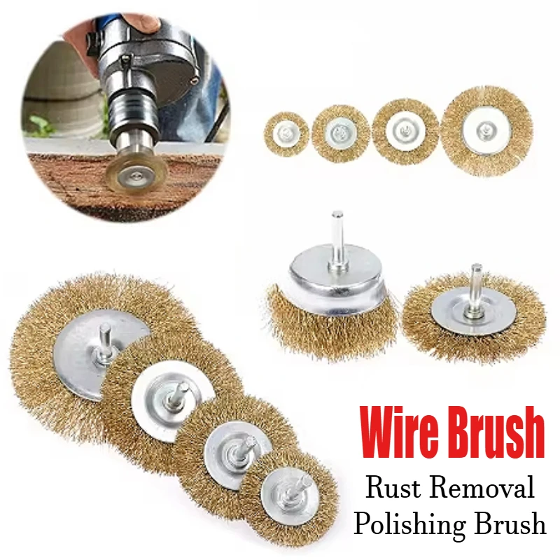 Stainless Steel/Brass Wire Brush Polishing Wheels Drill Rotary Tools Metal Rust Removal Brush
Stainless Steel/Brass Wire Brush Polishing Wheels Drill Rotary Tools Metal Rust Removal Brush