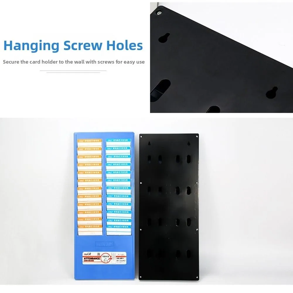 24/50 Slots Attendance Card Rack Double Row with Hanging Hole Time Card Holder Wall Mounted Easy To Install Cards Display Stand
24/50 Slots Attendance Card Rack Double Row with Hanging Hole Time Card Holder Wall Mounted Easy To Install Cards Display Stand