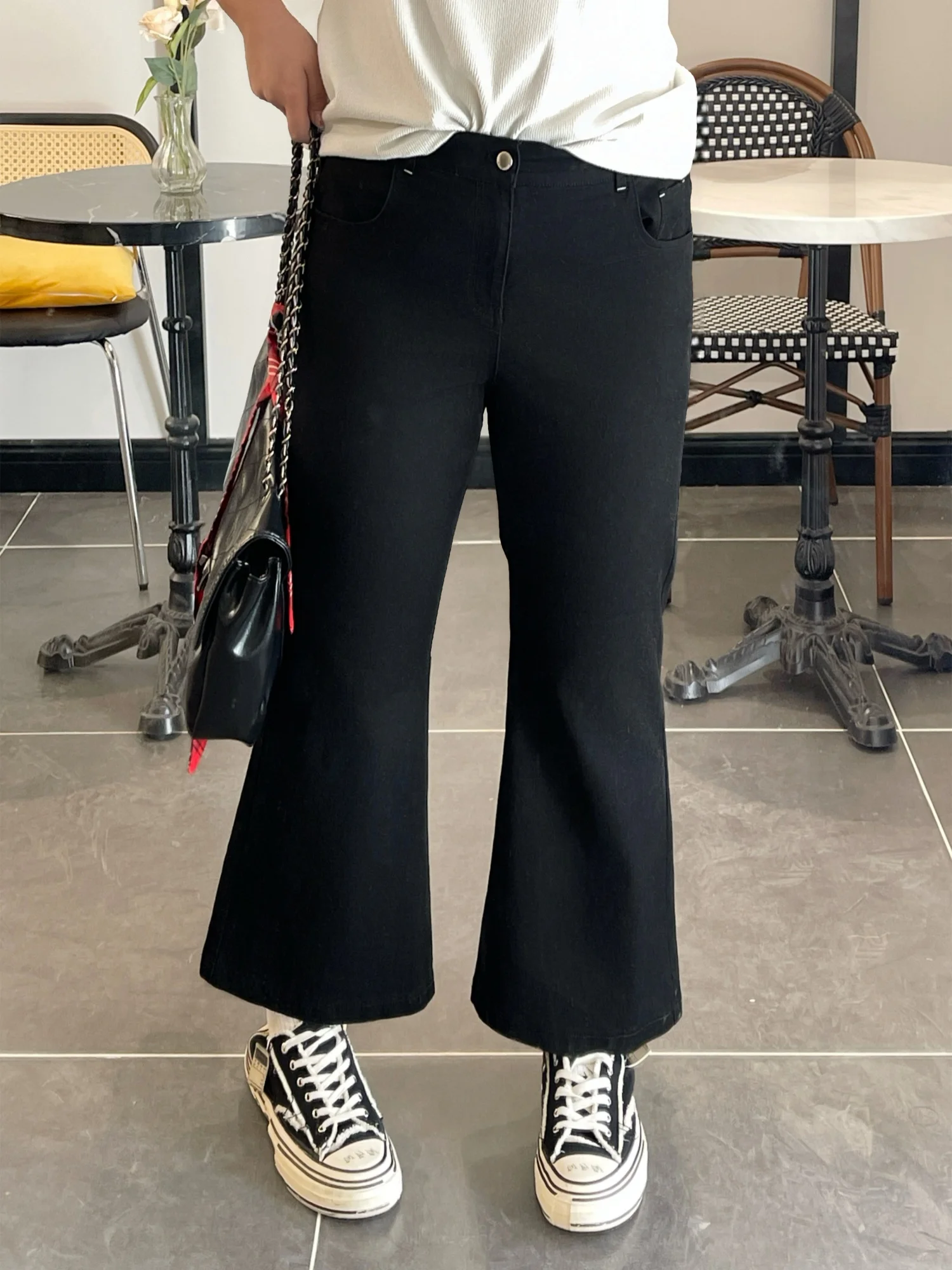 High Waist plus Size Women's Jeans Casual Commute Style Cotton Blend Micro Flared Pants Spring New Arrival Hide Flaws Slimmin...
High Waist plus Size Women's Jeans Casual Commute Style Cotton Blend Micro Flared Pants Spring New Arrival Hide Flaws Slimmin...
