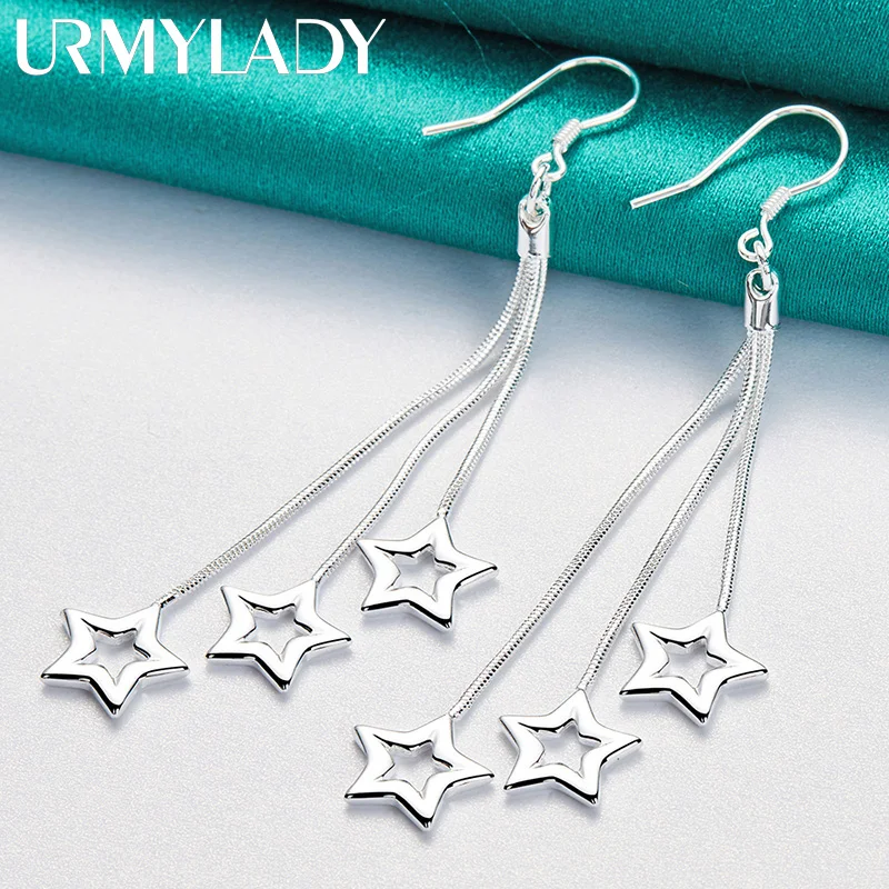 URMYLADY 925 Sterling Silver Stars Earrings For Women Wedding Engagement Party Fashion Charm Jewelry
URMYLADY 925 Sterling Silver Stars Earrings For Women Wedding Engagement Party Fashion Charm Jewelry