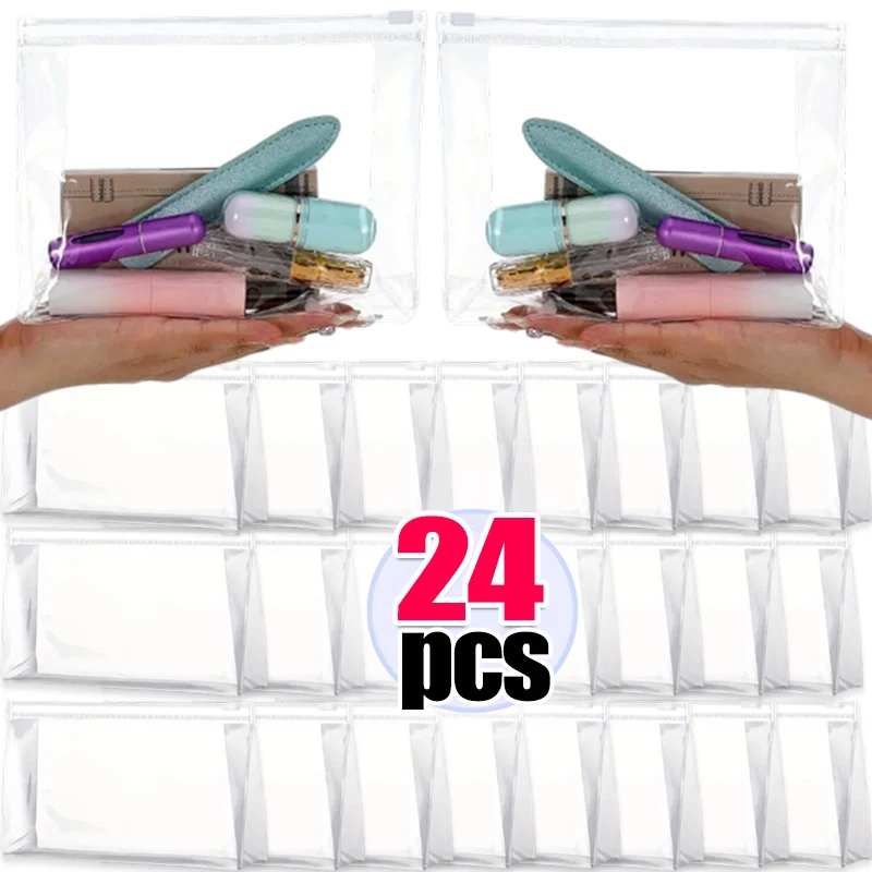 1-24pcs Sealed PVC Three-dimensional Zipper Bag Self-supporting Frosted Washing Sample Bag Cosmetic Packaging and Storage Bag
1-24pcs Sealed PVC Three-dimensional Zipper Bag Self-supporting Frosted Washing Sample Bag Cosmetic Packaging and Storage Bag