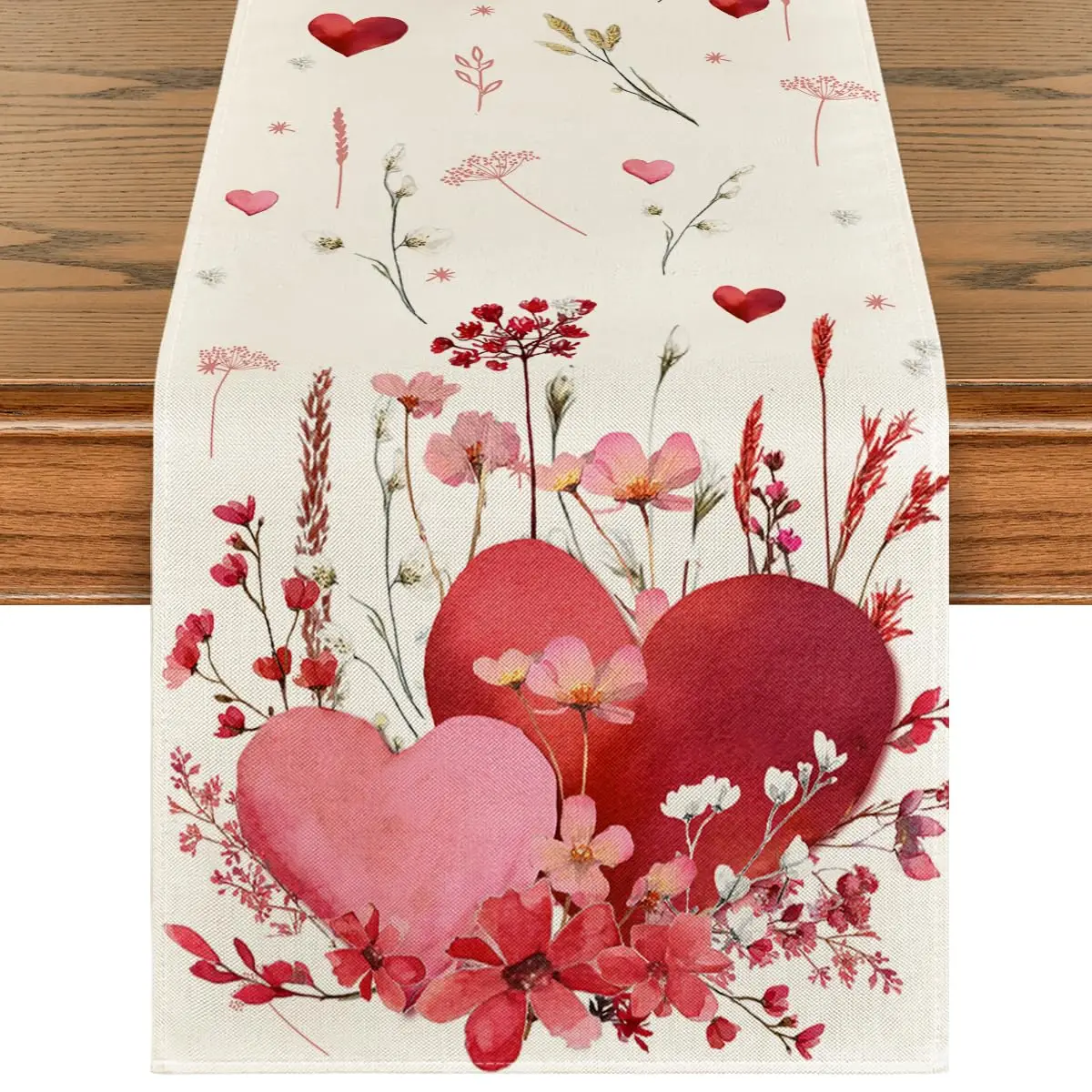 Love Hearts Floral Flower Valentine's Table Runner, Wedding Kitchen Dining Table Decoration for Home Party Decor
Love Hearts Floral Flower Valentine's Table Runner, Wedding Kitchen Dining Table Decoration for Home Party Decor