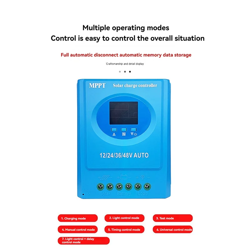 B86B-MPPT 150A Solar Charge Controller 12V 24V 36V 48V Dual USB Withlcd Display Forlead Acid Lithium Battery Solar Panel
B86B-MPPT 150A Solar Charge Controller 12V 24V 36V 48V Dual USB Withlcd Display Forlead Acid Lithium Battery Solar Panel
