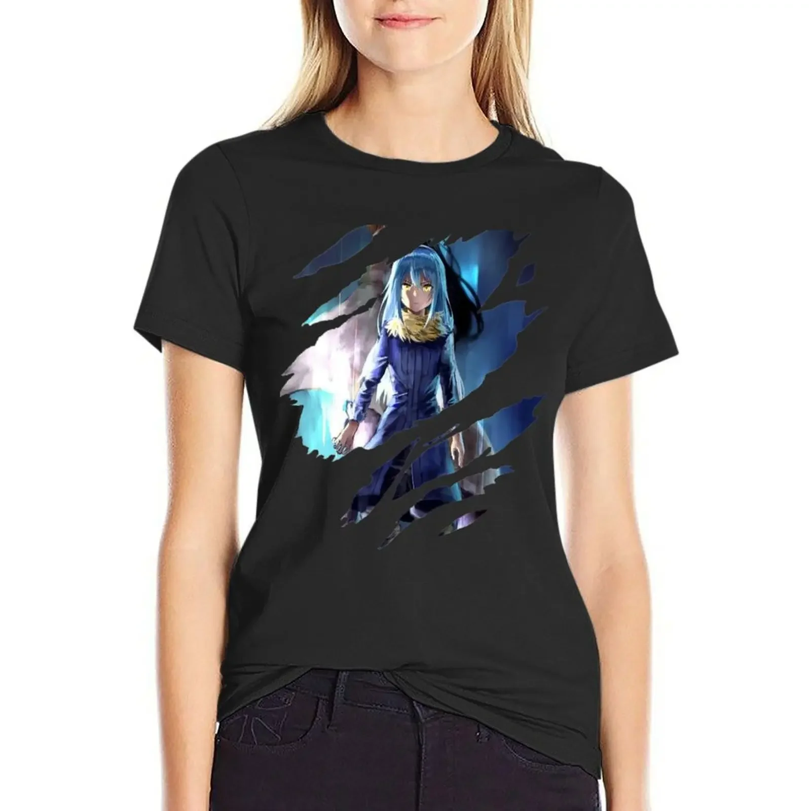 Anime Rimuru Tempest T-Shirt Female clothing vintage clothes animal print shirt for girls summer tops Women's t-shirt
Anime Rimuru Tempest T-Shirt Female clothing vintage clothes animal print shirt for girls summer tops Women's t-shirt