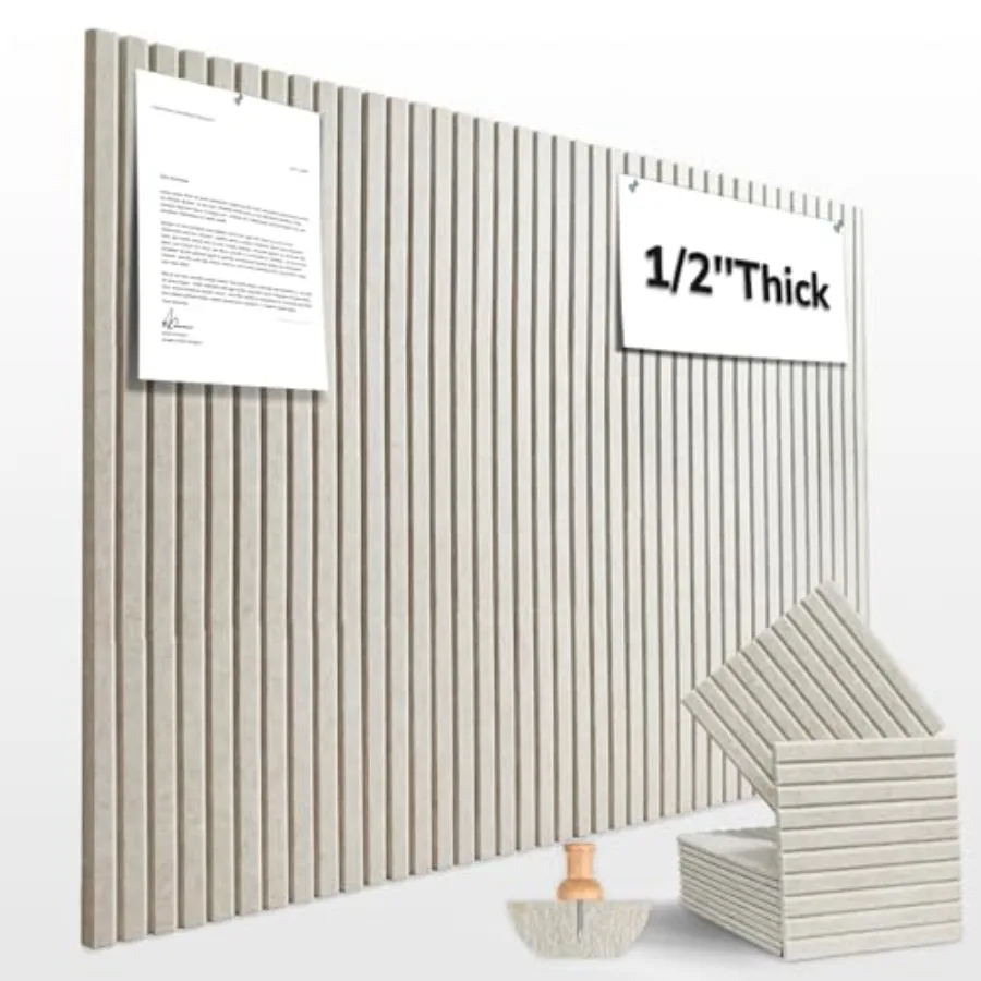 Large Cork Board for Office Decor, 48"x 36" - 1/2" Thick Felt Bulletin Board, 12 Pack Felt Board with Safe Removable Adhesive T
Large Cork Board for Office Decor, 48"x 36" - 1/2" Thick Felt Bulletin Board, 12 Pack Felt Board with Safe Removable Adhesive T