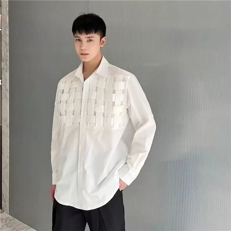Men Elegant Gentlemen Senior Weave Design Shirt Tops Male Dinner Party Banquets Date Cafe Club Handsome Charm Sexy Allure Blouse
Men Elegant Gentlemen Senior Weave Design Shirt Tops Male Dinner Party Banquets Date Cafe Club Handsome Charm Sexy Allure Blouse