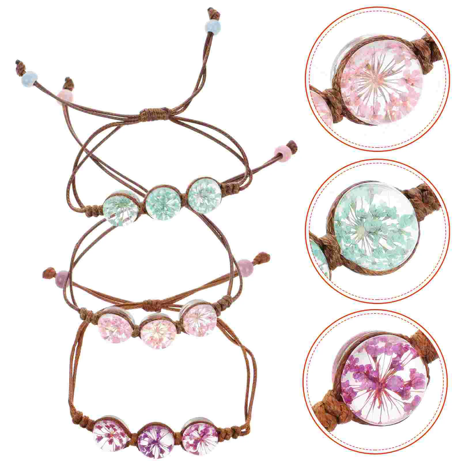 3 Pcs Dried Flower Bracelet Eternal Unique Stylish Elegant Rhinestone Floral String Timeless Jewelry Gift
3 Pcs Dried Flower Bracelet Eternal Unique Stylish Elegant Rhinestone Floral String Timeless Jewelry Gift