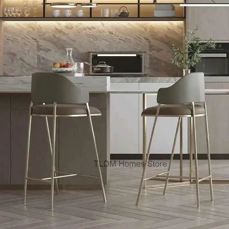 Modern Minimalist Bar Furniture Nordic Iron Bar Chairs Backrest High Stool Light Luxury Bar Chair Creative Home kitchen Chair
Modern Minimalist Bar Furniture Nordic Iron Bar Chairs Backrest High Stool Light Luxury Bar Chair Creative Home kitchen Chair