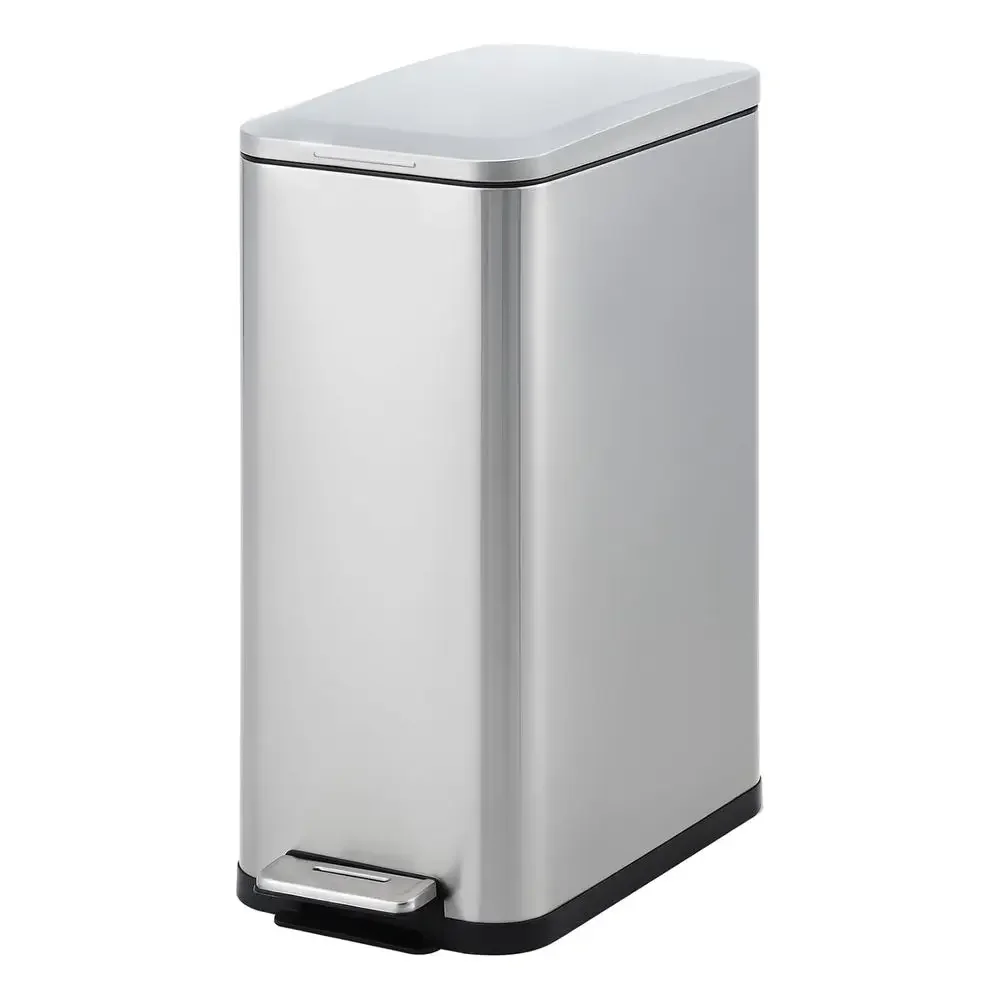 13 Gallon Stainless Steel Trash Can with Soft-Close Lid and Removable Bucket - Slim Design for Small Spaces, Ideal for Bathroom
13 Gallon Stainless Steel Trash Can with Soft-Close Lid and Removable Bucket - Slim Design for Small Spaces, Ideal for Bathroom