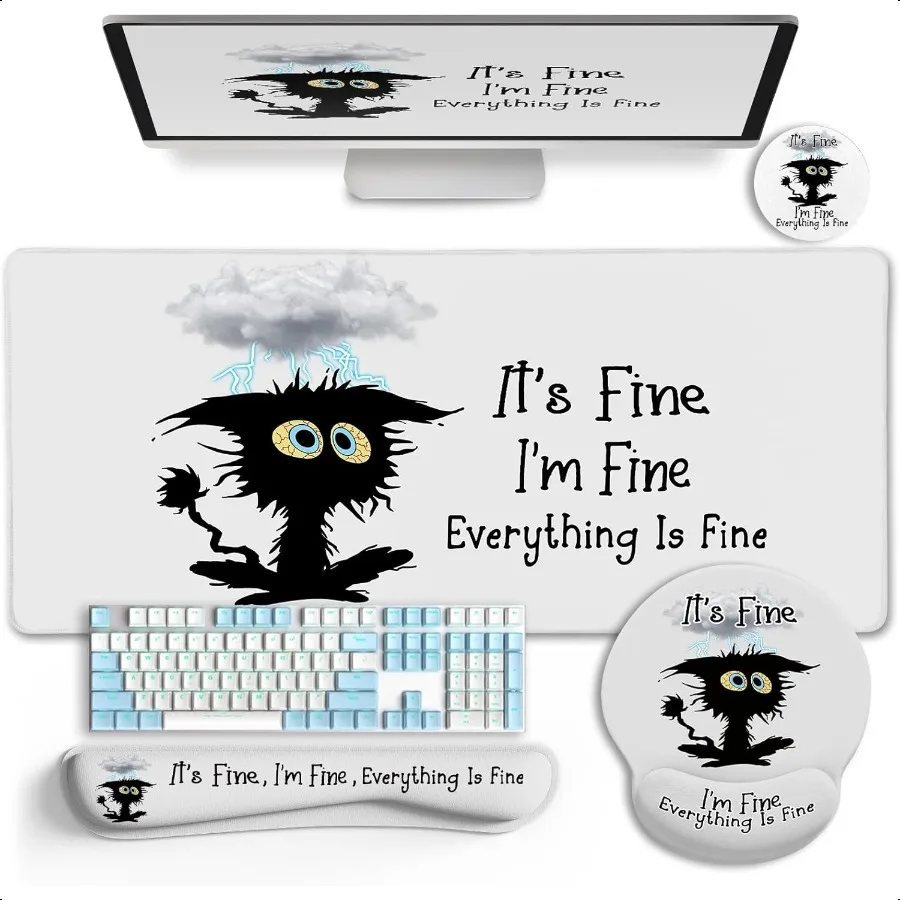 Desk Mat Pad Large Gaming Mouse Pad with Wrist Rest Wrist Support Ergonomic Mouse Pad Keyboard Mat Wrist Rest Cup Coaster Home
Desk Mat Pad Large Gaming Mouse Pad with Wrist Rest Wrist Support Ergonomic Mouse Pad Keyboard Mat Wrist Rest Cup Coaster Home