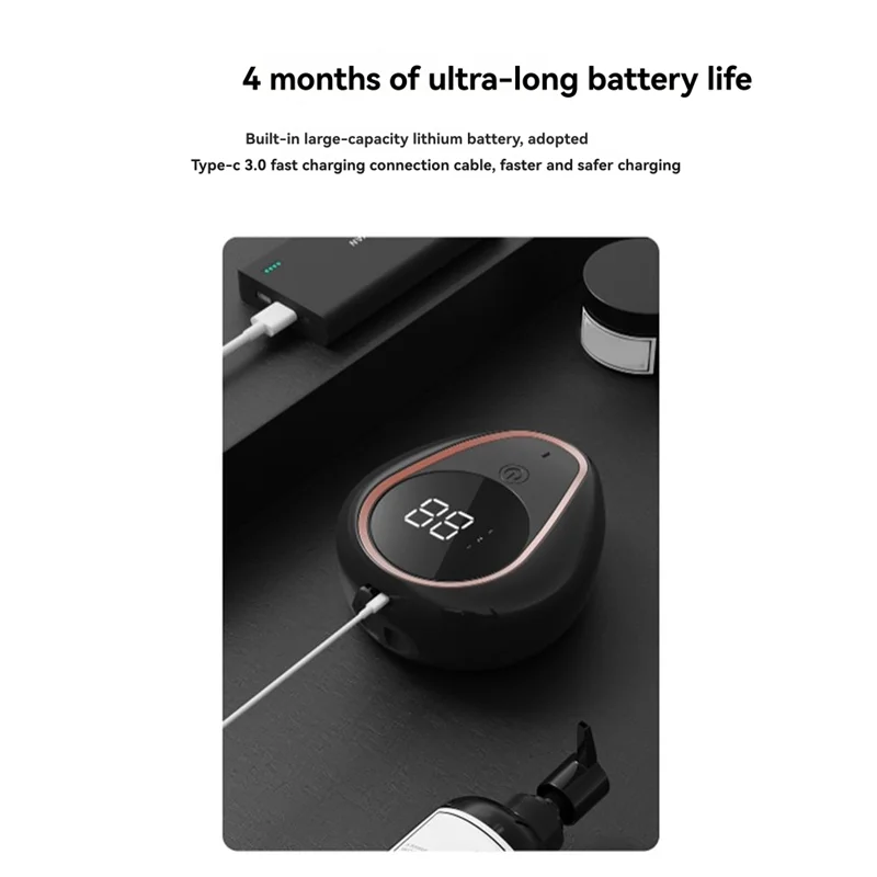 【24 Hours-Sale!】1500Mah Foam Rechargeable Soap 300ML Automatic Soap Dispenser Wall-Mounted Smart Hand Washing Soap Dispenser
【24 Hours-Sale!】1500Mah Foam Rechargeable Soap 300ML Automatic Soap Dispenser Wall-Mounted Smart Hand Washing Soap Dispenser