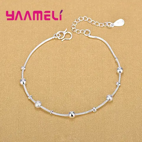 Cadenas de pie para Mujer a la moda, tobilleras ajustables de Plata de Ley 925, joyería bohemia, diseño de vacaciones de verano