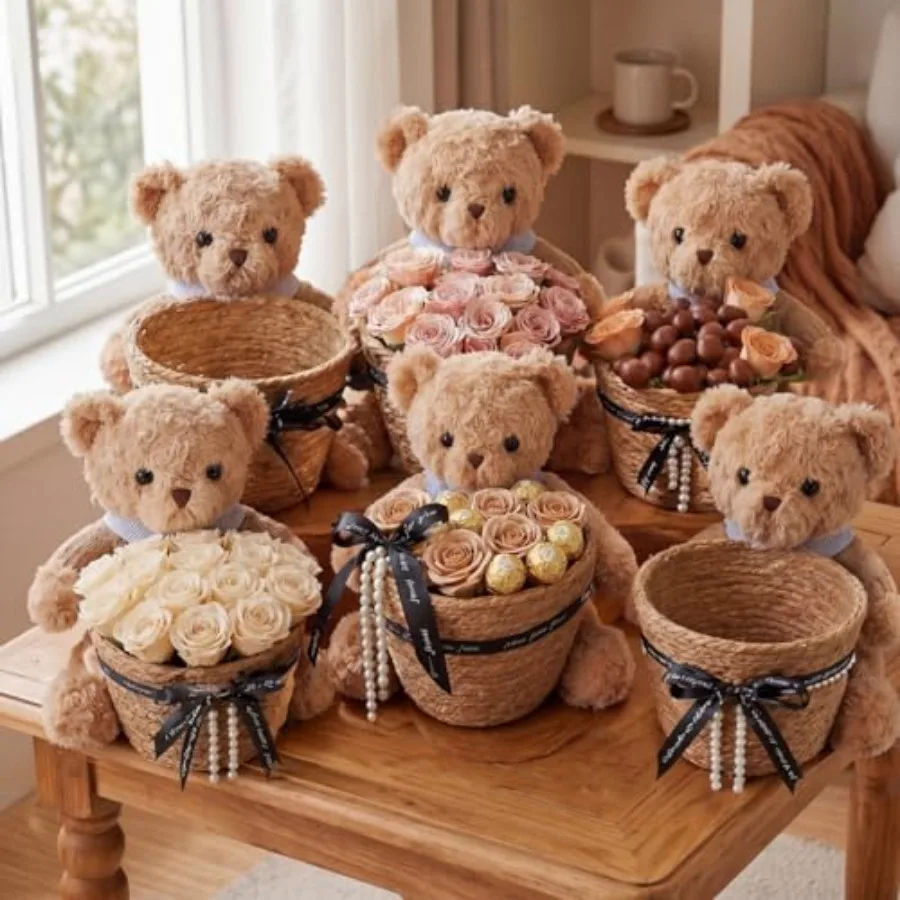 6 Sets Bear Centerpieces for Baby Shower Wedding Bridal Decorations Party Table Centerpieces with Bears Straw Baskets Ribbon Pe
6 Sets Bear Centerpieces for Baby Shower Wedding Bridal Decorations Party Table Centerpieces with Bears Straw Baskets Ribbon Pe