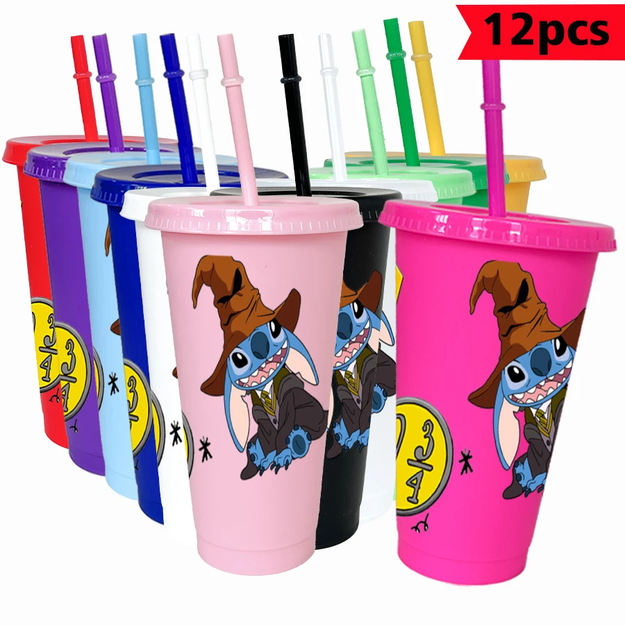 12Pcs/pack Disney Stitch Wizard Hat 26oz Colored Plastic Tumbler Birthday Party Drinking Utensils Juice Coffee Mug
12Pcs/pack Disney Stitch Wizard Hat 26oz Colored Plastic Tumbler Birthday Party Drinking Utensils Juice Coffee Mug