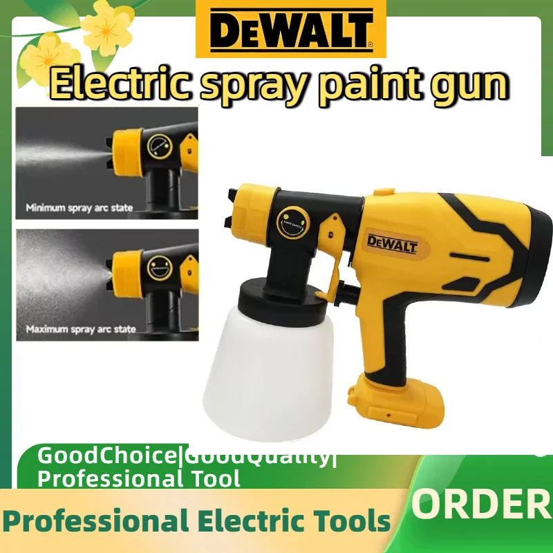 DEWALT Professional Cordless Paint Spray Gun, 800ML High Power Electric Sprayer for Auto Furniture Metal Coating
DEWALT Professional Cordless Paint Spray Gun, 800ML High Power Electric Sprayer for Auto Furniture Metal Coating