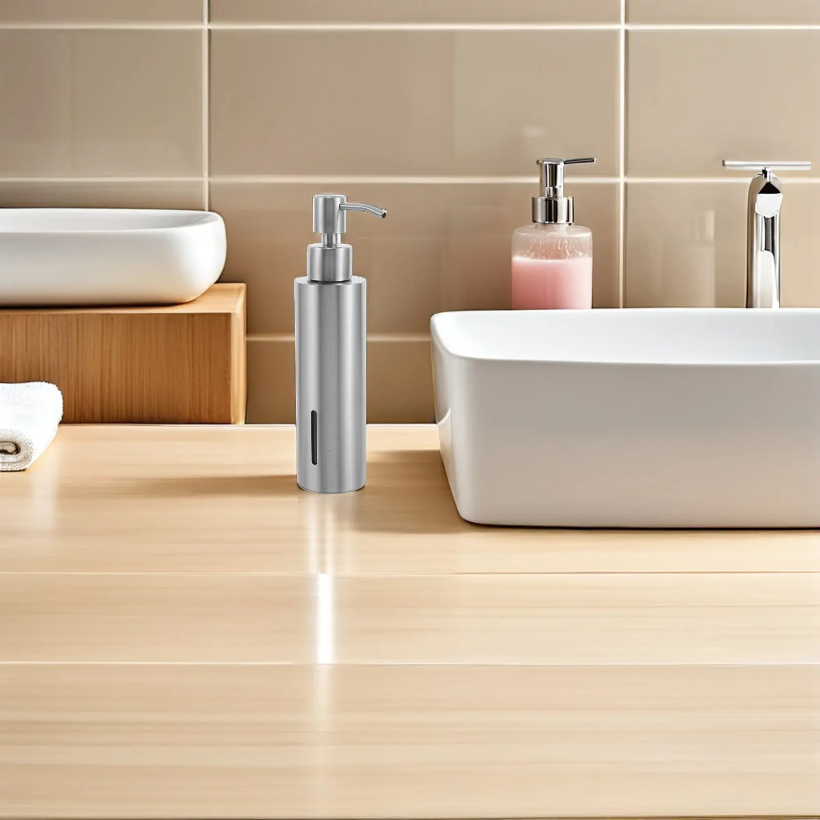 Stainless Steel Soap Dispenser 200Ml Brushed Nickel Pump Refillable Hand Soap Bottle for Bathroom Kitchen Countertop
Stainless Steel Soap Dispenser 200Ml Brushed Nickel Pump Refillable Hand Soap Bottle for Bathroom Kitchen Countertop