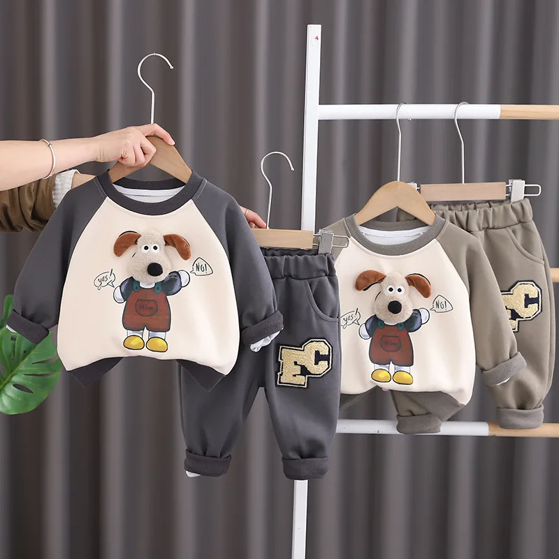 Spring Autumn Toddler Baby Boys Cotton 3D Puppy Pullover Sweatshirt+Flocking Sweatpant Set Kid 2PCS Tracksuit Child Outfit 1-6Yr
Spring Autumn Toddler Baby Boys Cotton 3D Puppy Pullover Sweatshirt+Flocking Sweatpant Set Kid 2PCS Tracksuit Child Outfit 1-6Yr