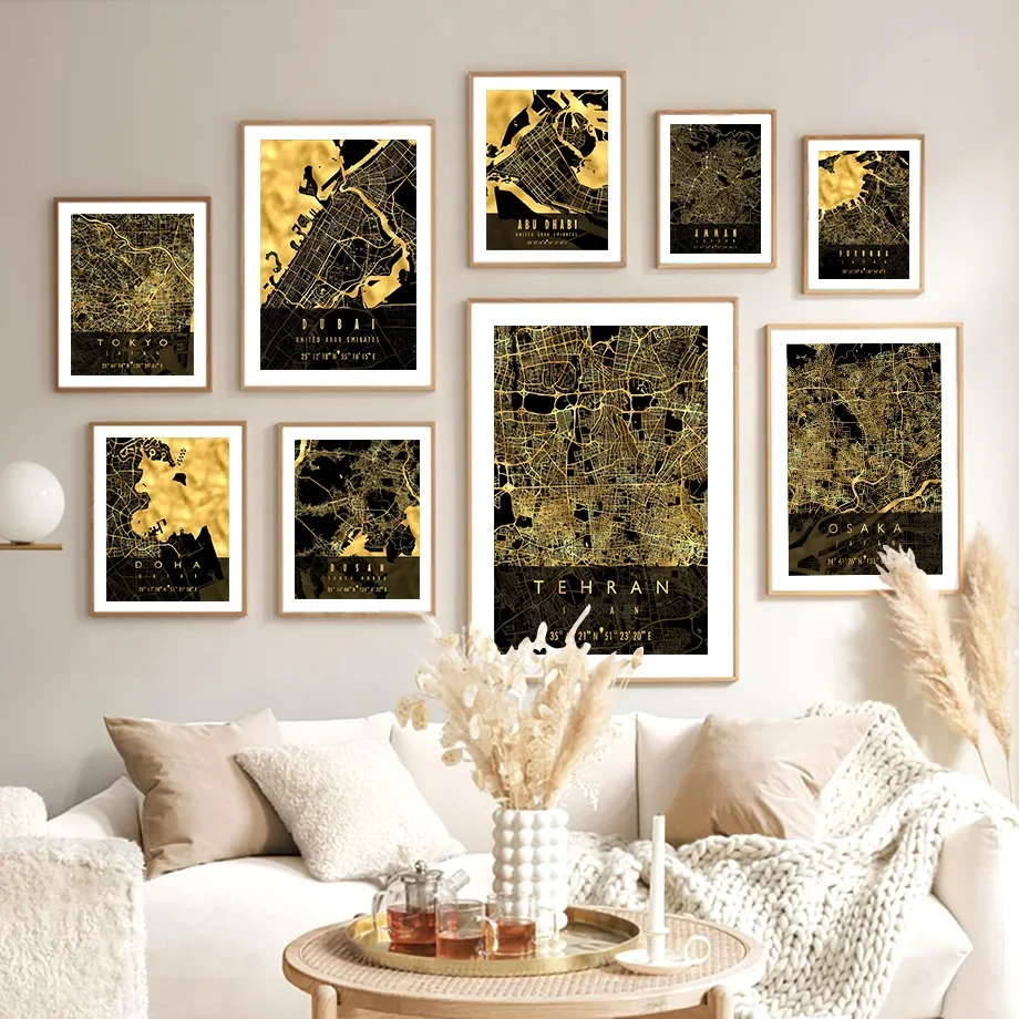 Dubai Seoul Abu Dhabi Doha City Golden Map Club Posters Prints Wall Art Canvas Painting Decoration Pictures For Living Room Home
Dubai Seoul Abu Dhabi Doha City Golden Map Club Posters Prints Wall Art Canvas Painting Decoration Pictures For Living Room Home