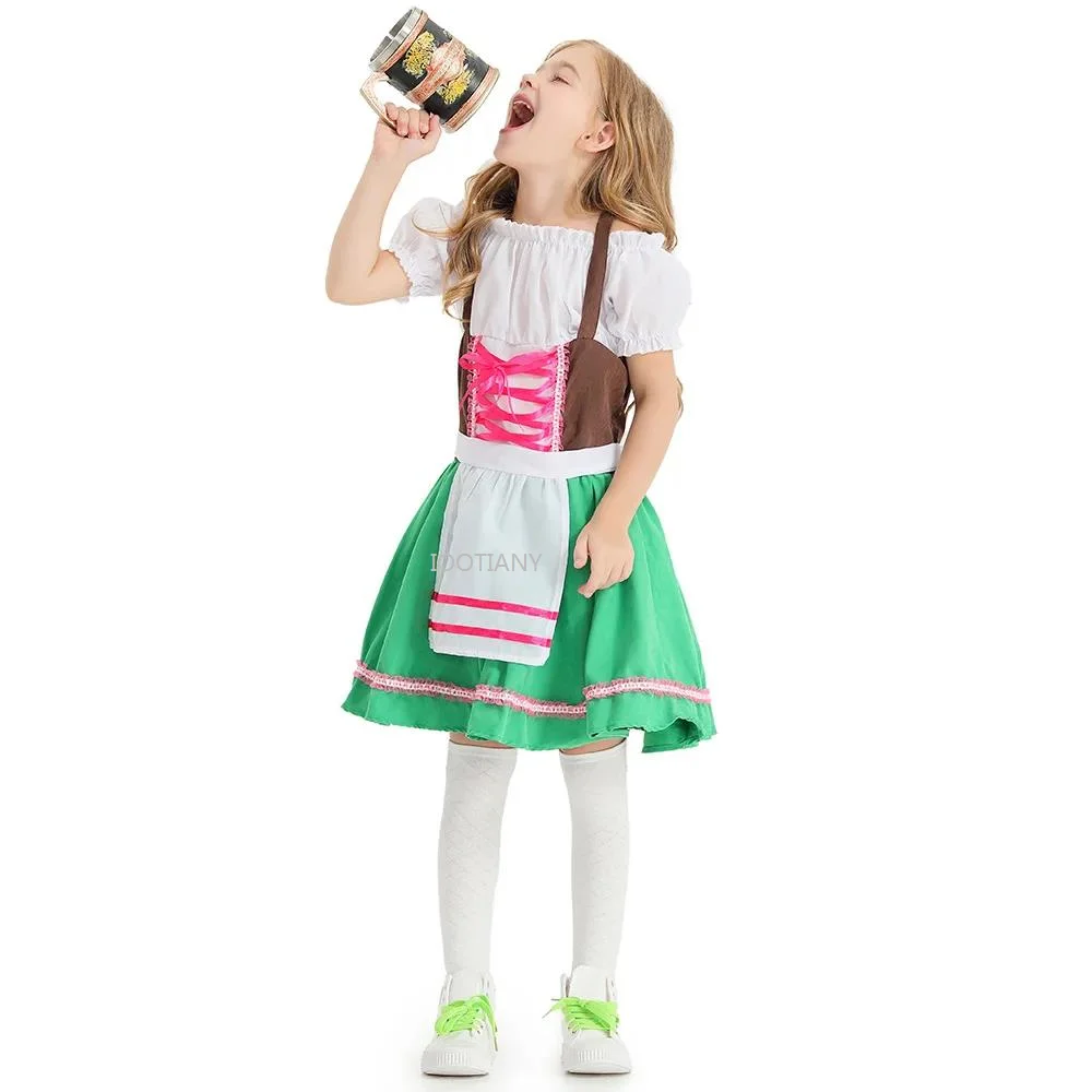 New Child Kids German Traditional Oktoberfest Set Beer Maiden Dress For Girls Grass Green Ethnic Performance Dresses
New Child Kids German Traditional Oktoberfest Set Beer Maiden Dress For Girls Grass Green Ethnic Performance Dresses